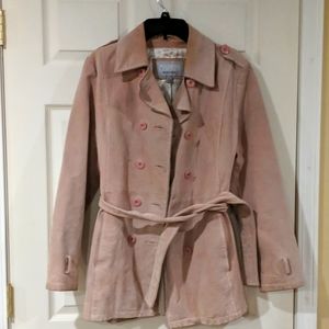 Pink real leather jacket